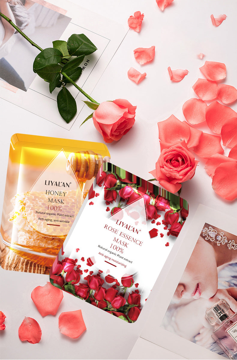 LIYALAN Rose Essence Facial Mask (Toning/Revitalising)