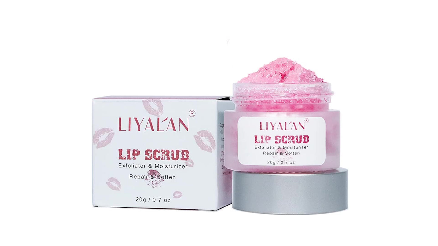 LIYALAN Pink Sugar Lip Scrub