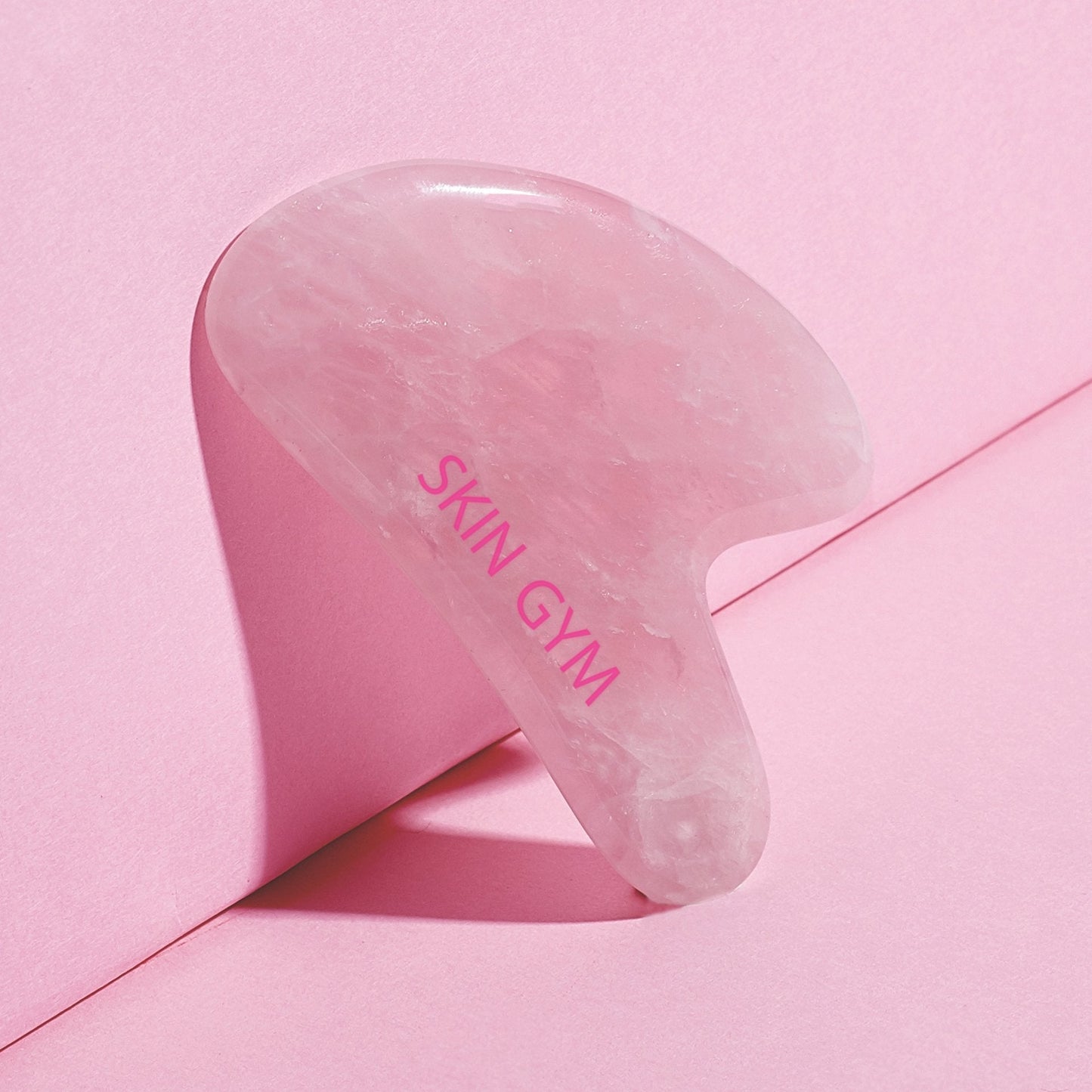Skin Gym Rose Quartz Crystal Sculpty Heart Gua Sha Tool