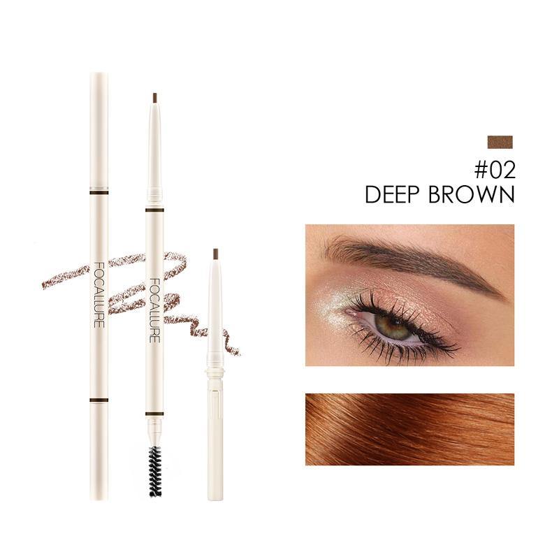 FOCALLURE Artist Superfine Round Tip Auto Brow Pen #3 Cool Grey