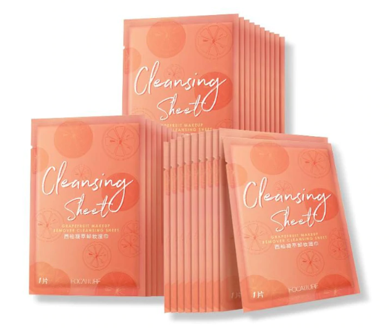 FOCALLURE Grapefruit Makeup Remover Cleansing Sheet