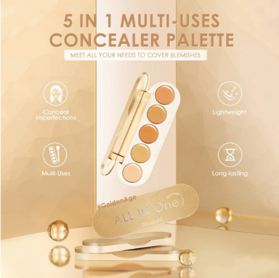 FOCALLURE 5 in 1 Concealer Palette
