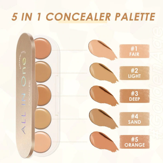 FOCALLURE 5 in 1 Concealer Palette