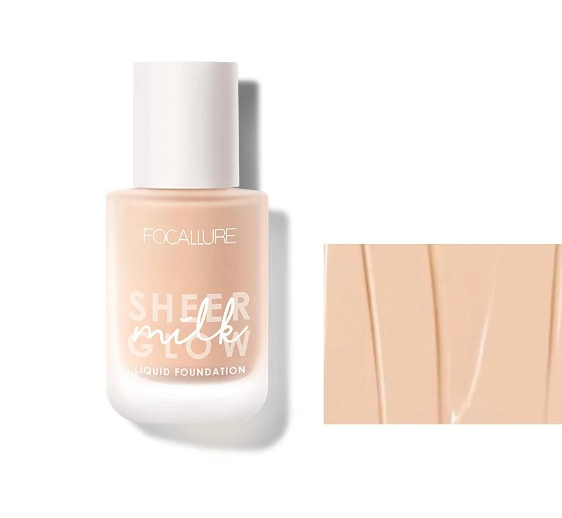 FOCALLURE Sheer Glow Milk Liquid Foundation #2 NATURAL