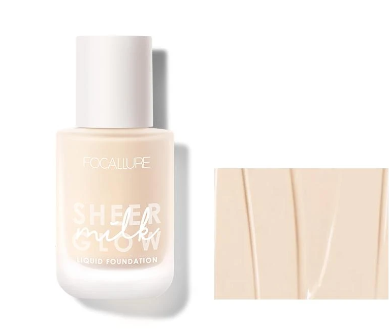 FOCALLURE Sheer Glow Milk Liquid Foundation #3 ALABASTER