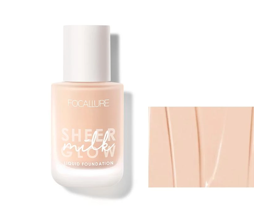 FOCALLURE Sheer Glow Milk Liquid Foundation #4 HONEY