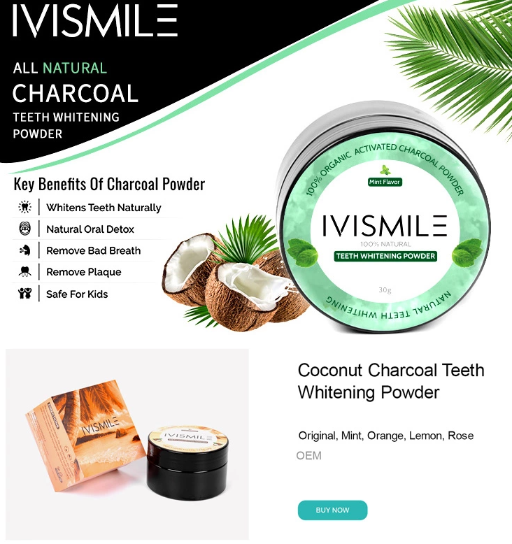 IVISMILE Teeth Whitening Charcoal Powder