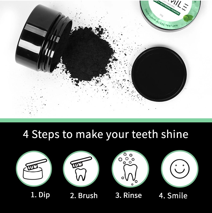 IVISMILE Teeth Whitening Charcoal Powder
