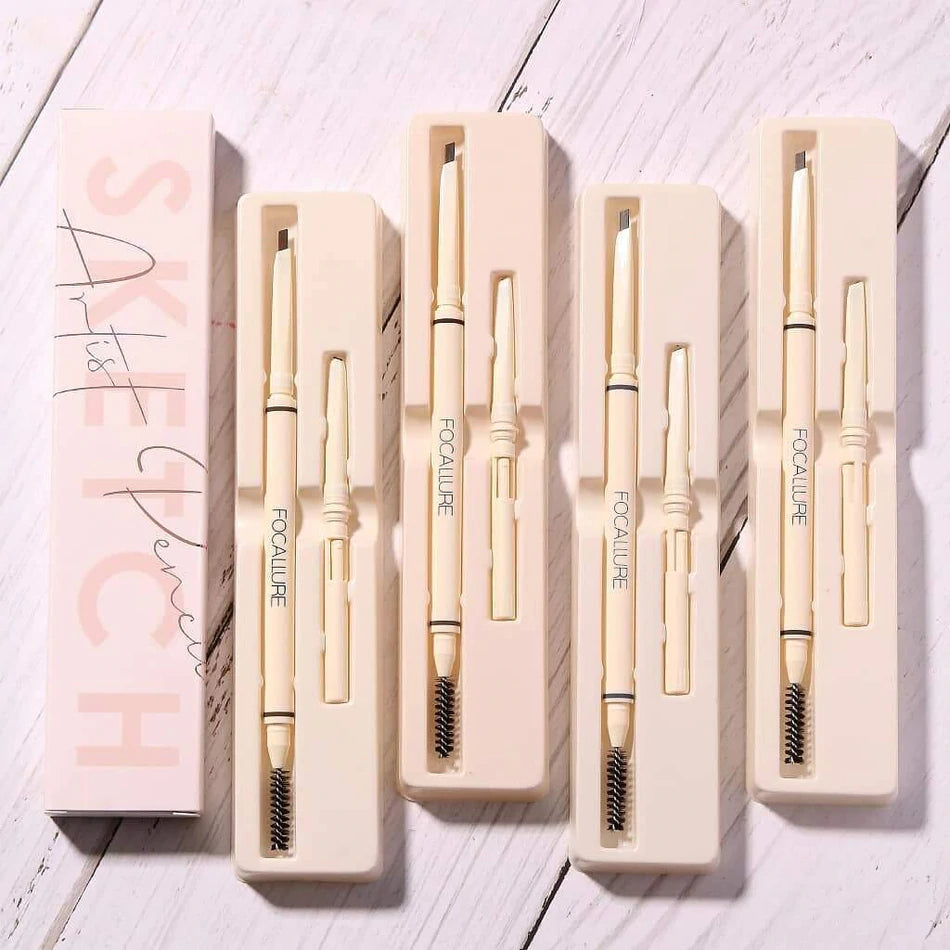 FOCALLURE Artist Sketch Triangular Tip Auto Brow Pen #1 Soft Brown