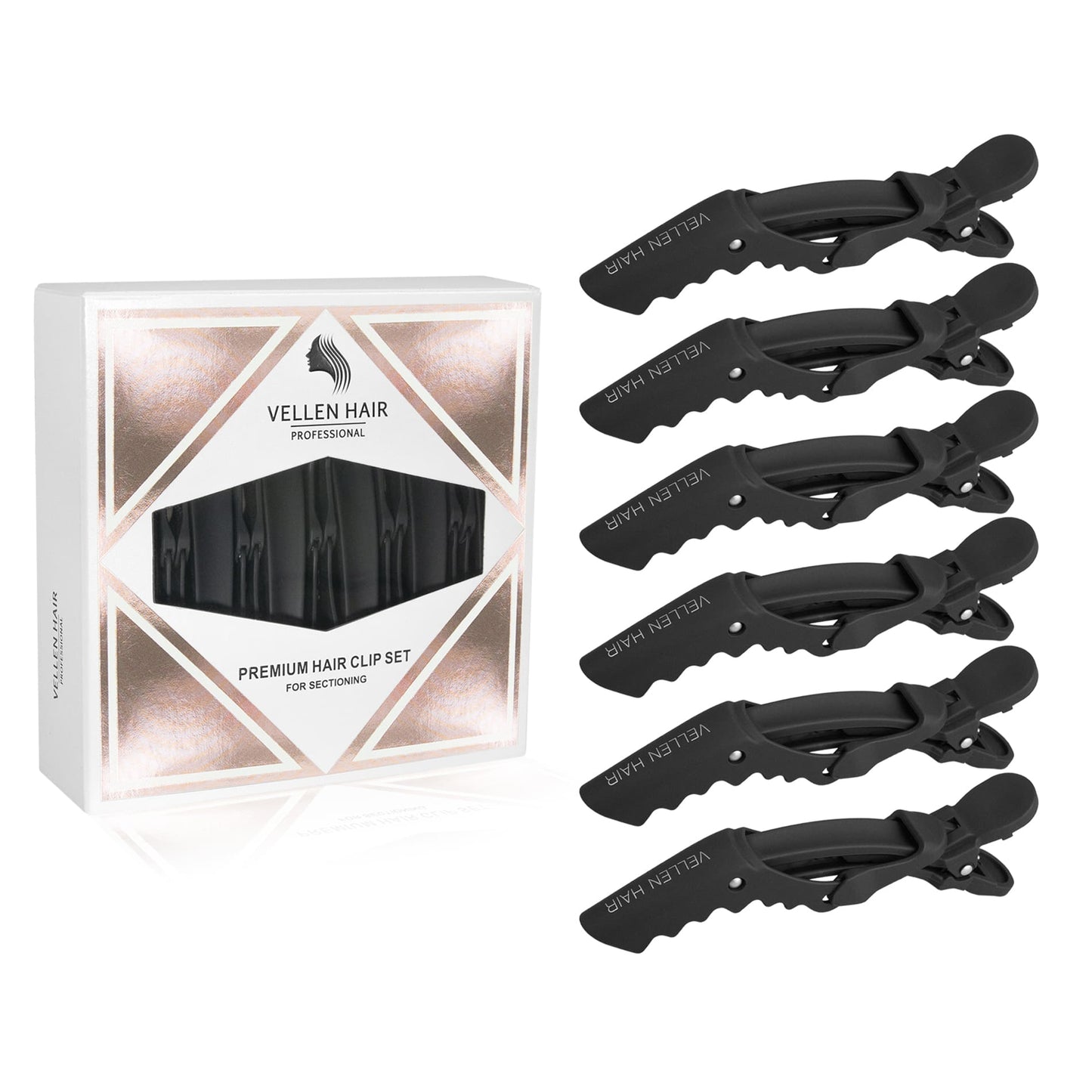 VELLEN HAIR Alligator Hair Clips - 6 Pack