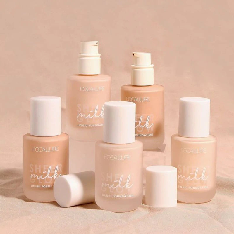 FOCALLURE Sheer Glow Milk Liquid Foundation #4 HONEY