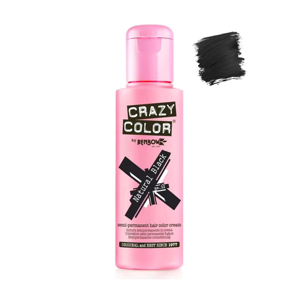 CRAZY COLOR Semi Permanent Natural Black #032