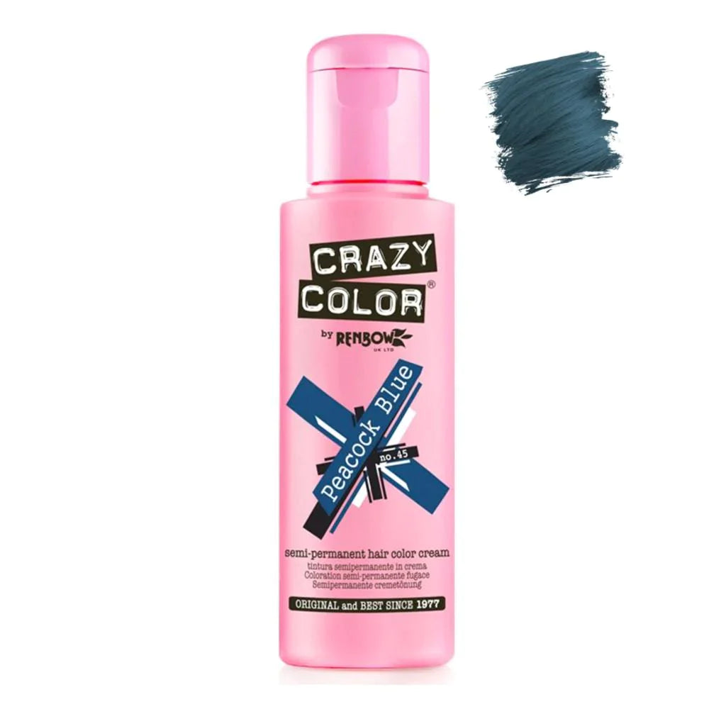CRAZY COLOR Semi Permanent Peacock Blue #045