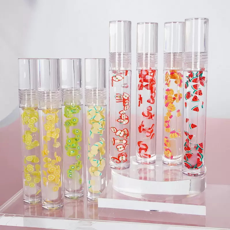LIYALAN Fruit Clear Lip Gloss 8 Pack