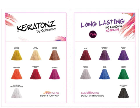 KERATONZ Colour Chart