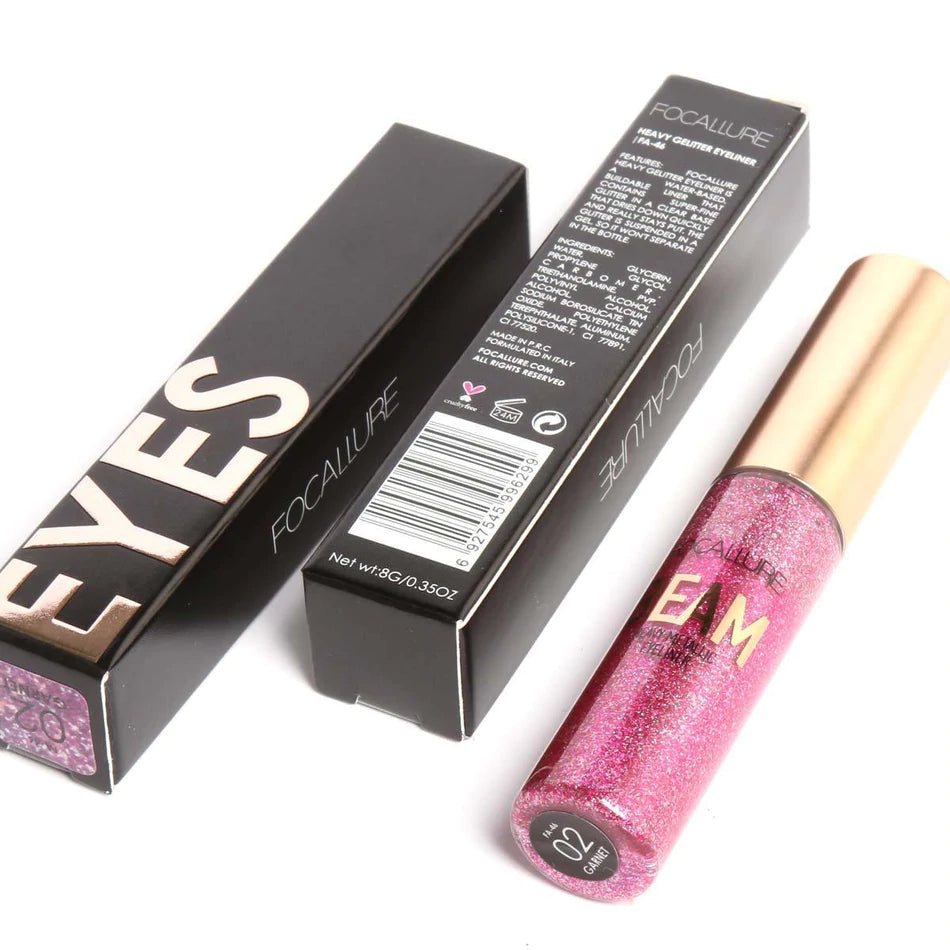 FOCALLURE Beam Liquid Glitter Eyeliner #02 Garnet
