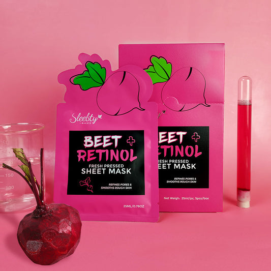 SLEEBTY BEAUTY Beet + Retinol Sheet Mask