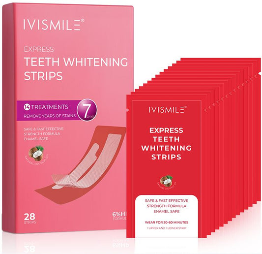 IVISMILE Express Peroxide Teeth Whitening Strips