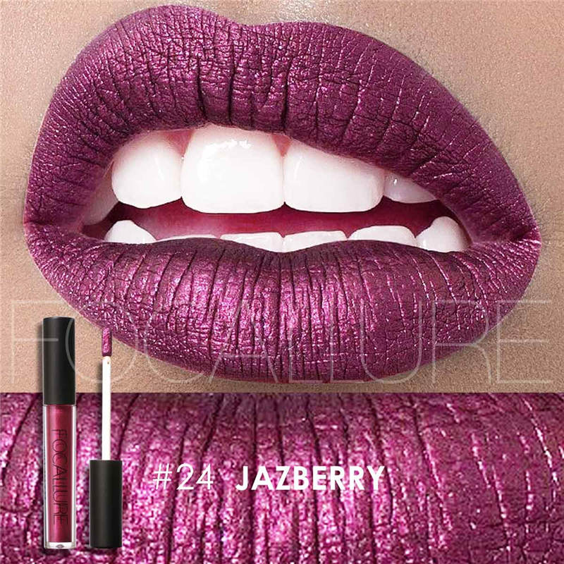 FOCALLURE Ultra-Chic Metallic Liquid Lipstick #24 JAZBERRY