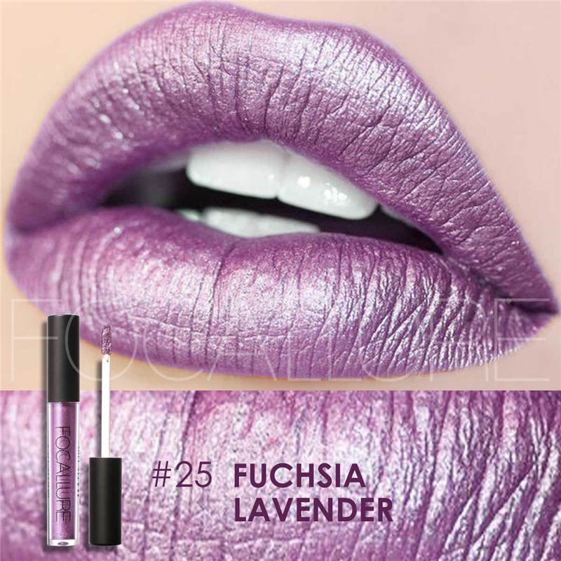 FOCALLURE Ultra-Chic Metallic Liquid Lipstick #25 FUCHSIA LAVENDER