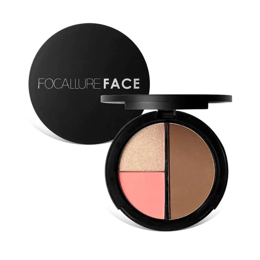 FOCALLURE Face® Blush, Highlight & Contour Trio Palettes #03