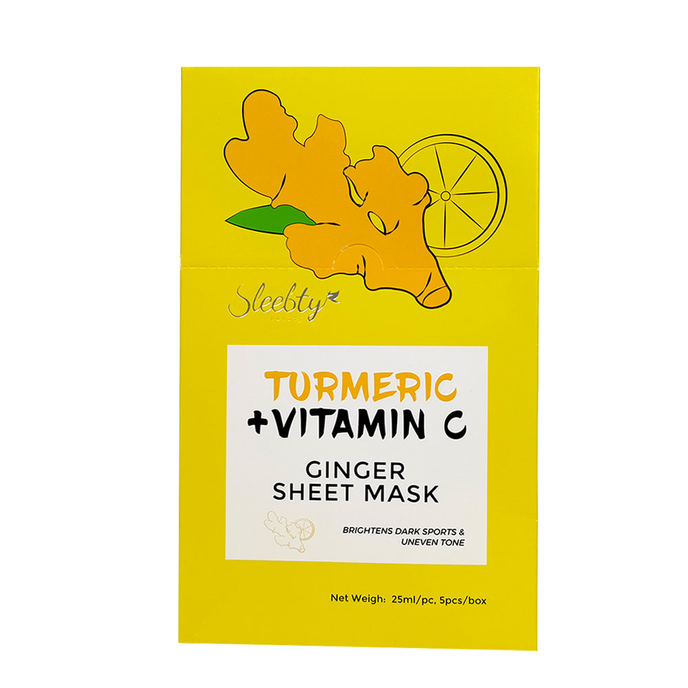 SLEEBTY BEAUTY Beet and Turmeric + Vitamin C Fresh Pressed Sheet Mask Duo
