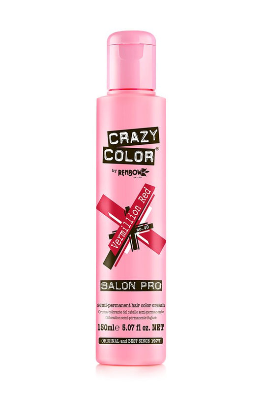 CRAZY COLOR Semi Permanent Vermilion Red #040