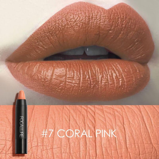 FOCLLURE Matte Lip Crayon #07 CORAL PINK