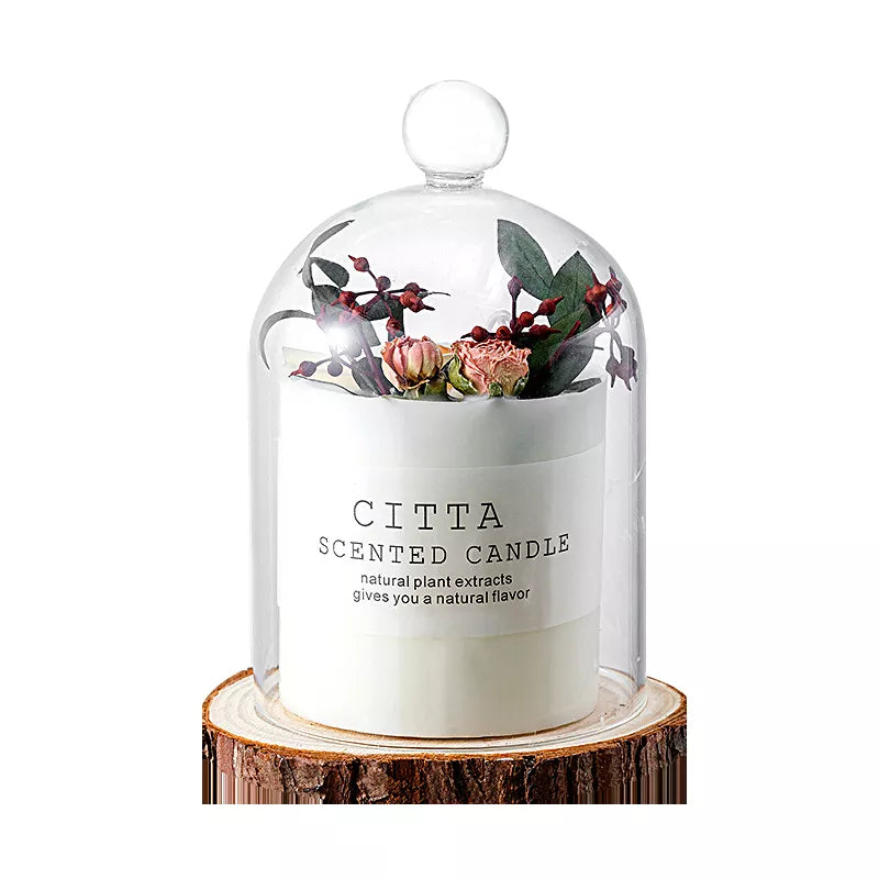 PRIMEBEAUTY Premium Scented Decor Candle with Glass Dome