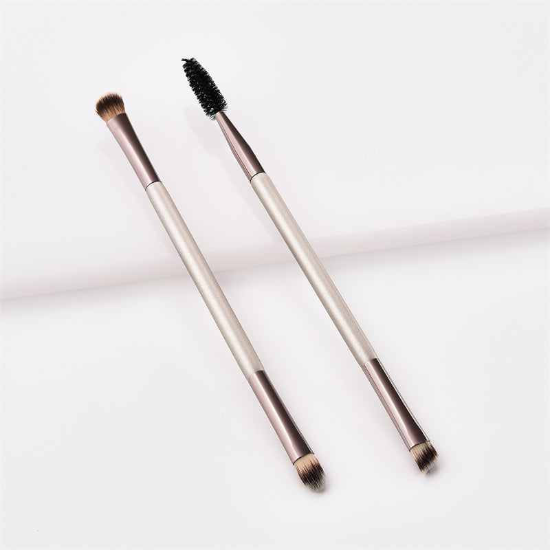 BEAUTY GAZED Champagne Gold Double Ended Brow / Eyeshadow Brush