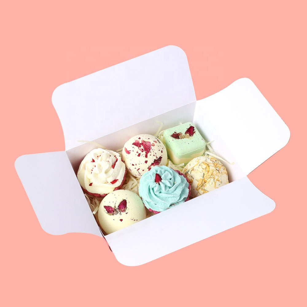 PRIMEBEAUTY Bath Bomb Cupcake Gift Set Rose Mint