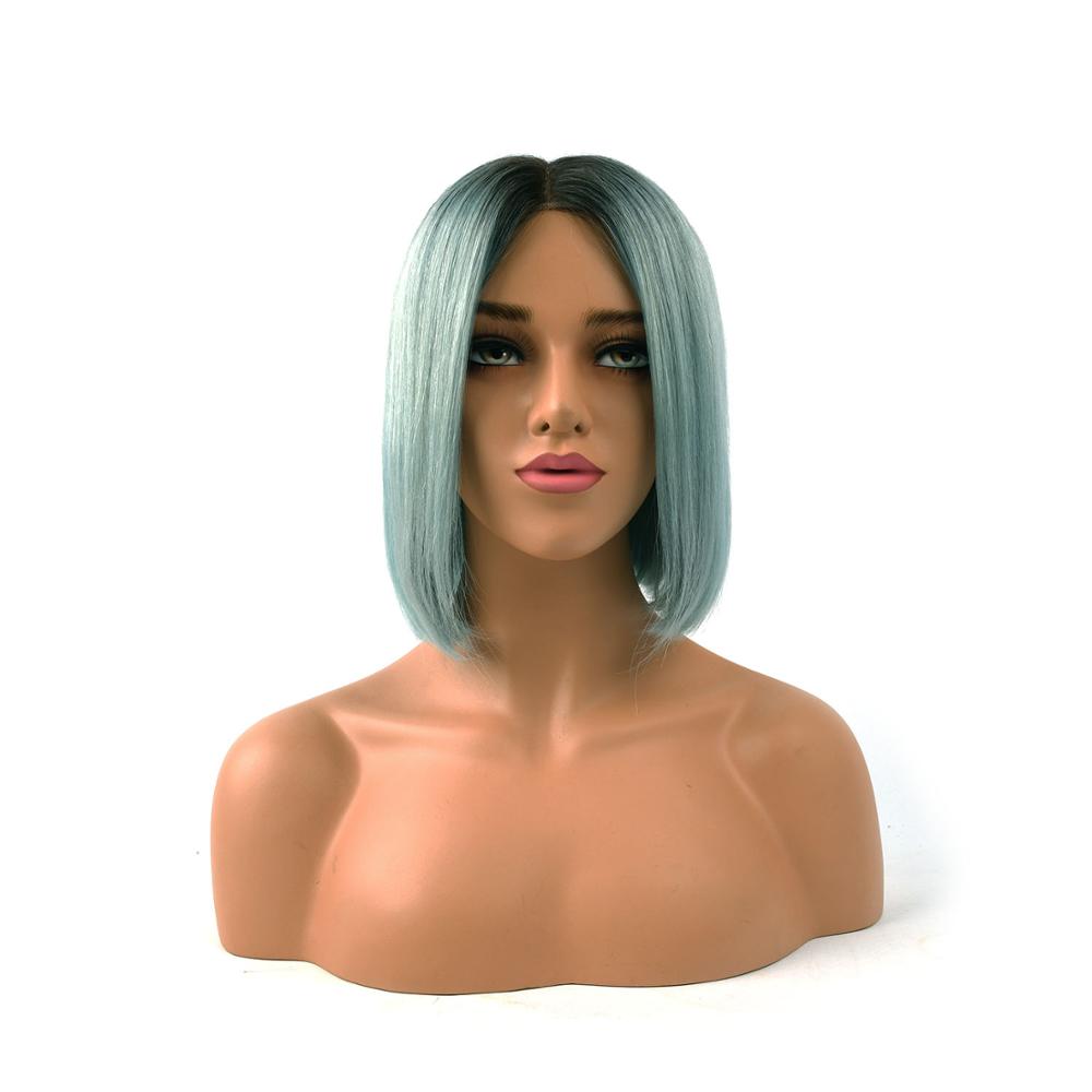 Remy Hair Bob Wig Teal