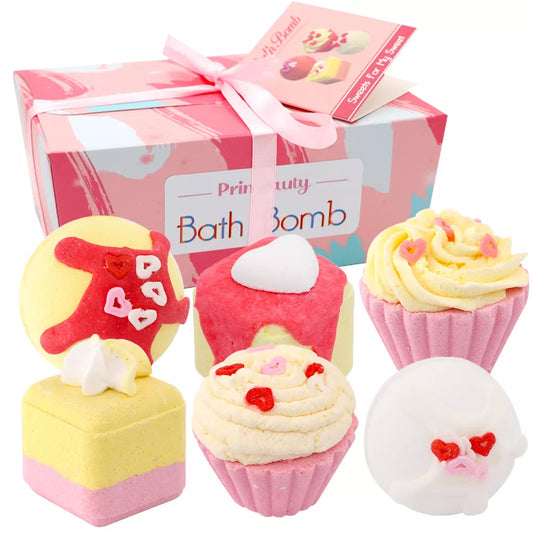 PRIMEBEAUTY Bath Bomb Cupcake Gift Set Sweets For My Sweets