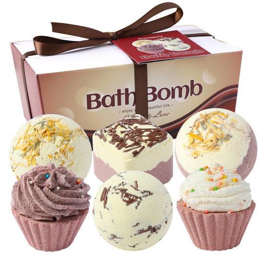 PRIMEBEAUTY Bath Bomb Cupcake Gift Set Chocolate