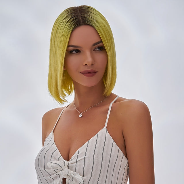 Remy Hair Bob Wig Neon