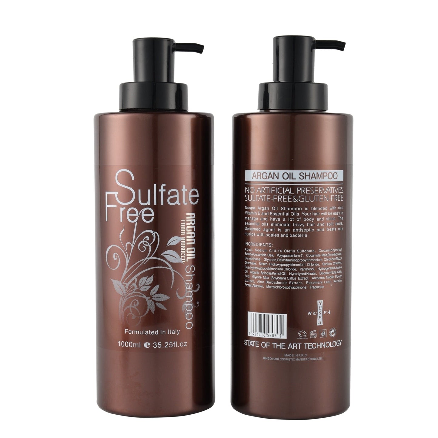 NUSPA Sulfate Free Shampoo 1000ml