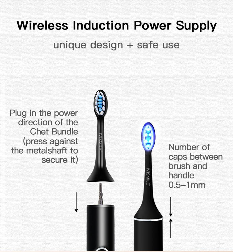 IVISMILE Sonic Electric Power Whitening LED Toothbrush
