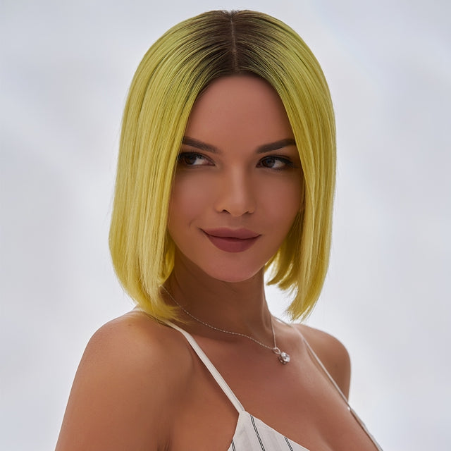 Remy Hair Bob Wig Neon