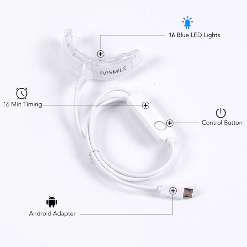 IVISMILE Teeth Whitening USB Light Smart LED Mouthpiece 3.0