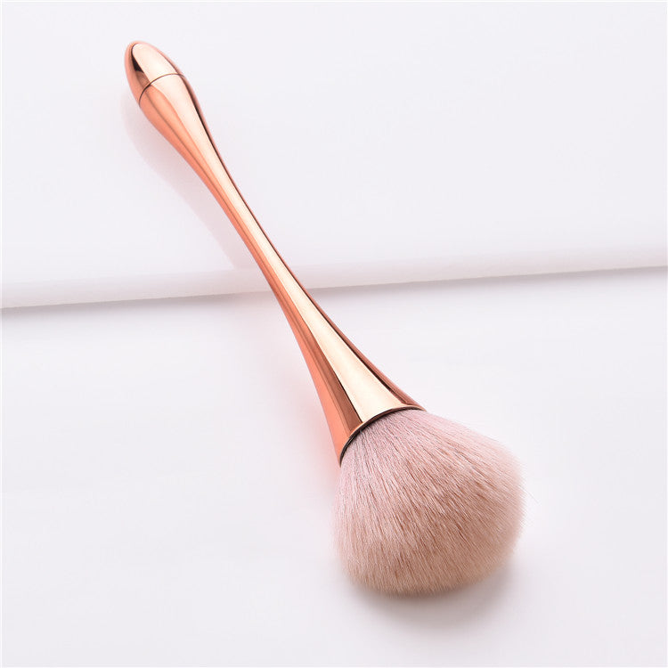 BEAUTY GAZED Rose Gold Soft Powder Blush Makeup Brush
