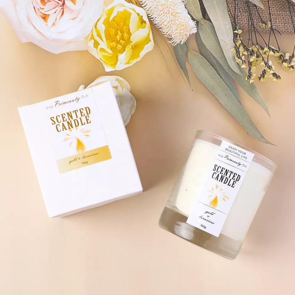 PRIMEBEAUTY Scented Candle Gold and Luxurious