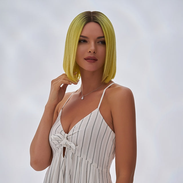 Remy Hair Bob Wig Neon