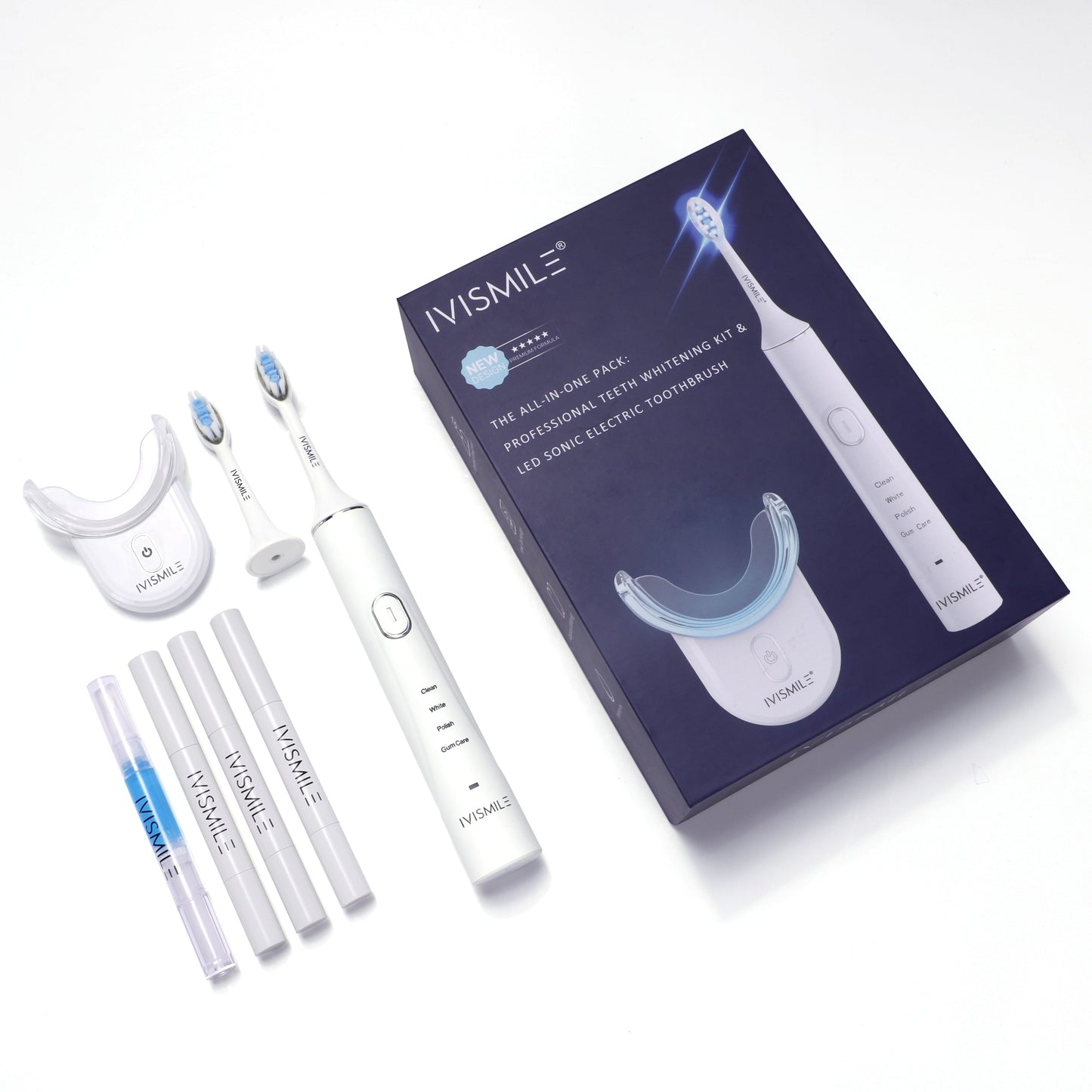IVISMILE Sonic Electric Toothbrush and LED Whitening Device 5.0 Kit