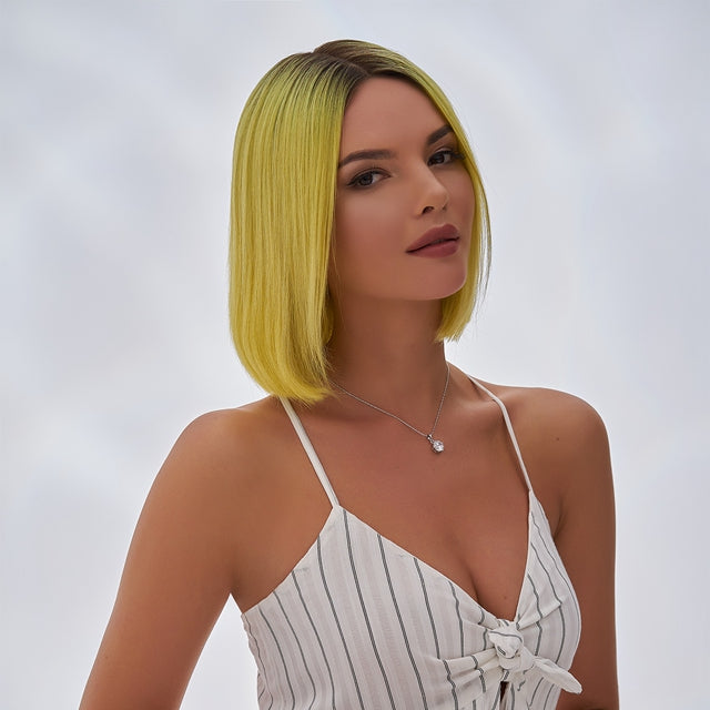 Remy Hair Bob Wig Neon