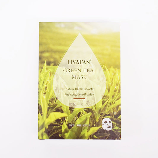 LIYALAN Green Tea Facial Mask (Anti Acne/Detoxification)