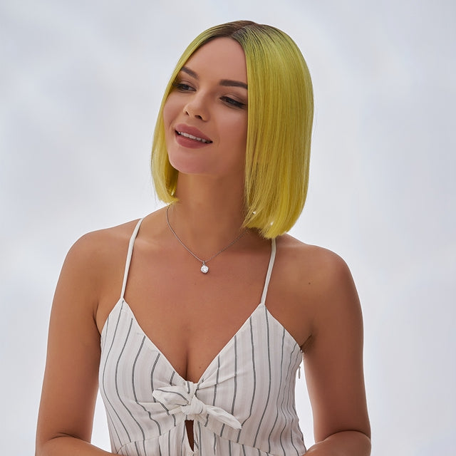Remy Hair Bob Wig Neon