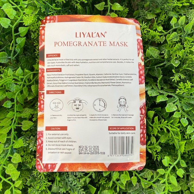 LIYALAN Pomegranate Facial Mask (Rejuvenates/Soothes/Firms