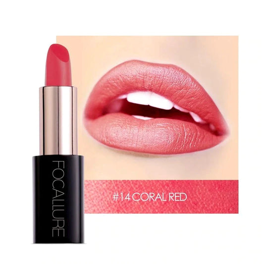 FOCALLURE Lacquer Lipstick #14 CORAL RED
