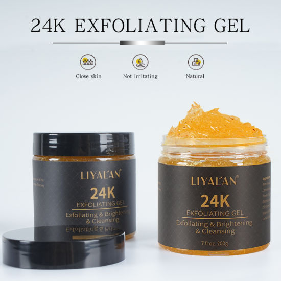 LIYALAN 24K Gold Face Exfoliating Gel