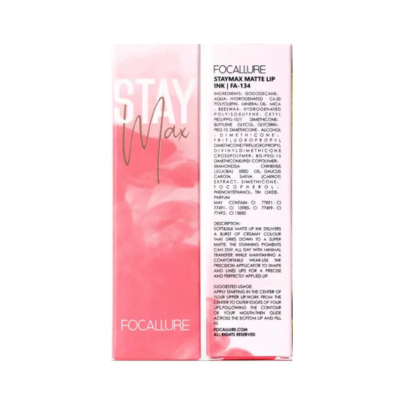 FOCALLURE Staymax Matte Liquid Lip Ink #08 Phuket